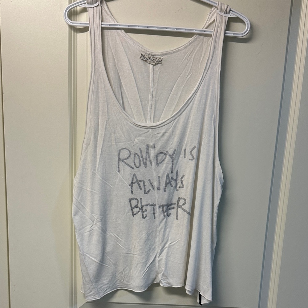 Billabong “Rowdy is always better” loose fitting tank top